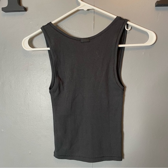 SKIMS Black Ribbed Crop Tank Top SIZE small - Picture 2 of 5